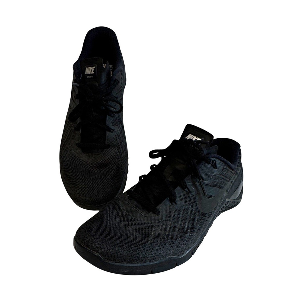 Nike Metcon 3 Men's Size 10 Triple Black Cross Training Shoes 852928-002